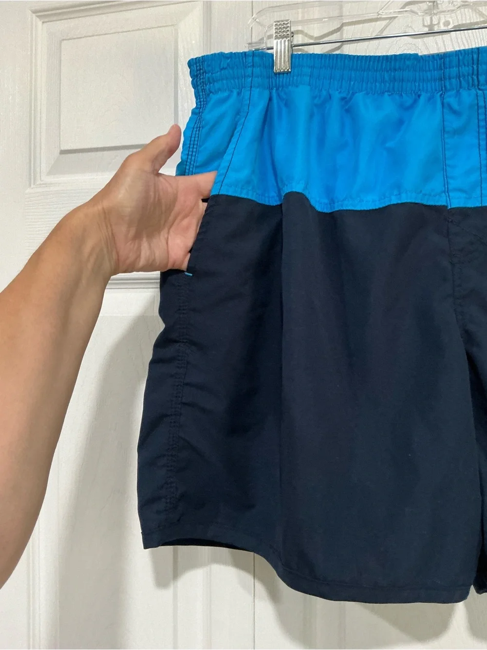 💙 Champion Men’s Two-Tone Blue Bathing Suit Swim Trunks - XXL (01258)